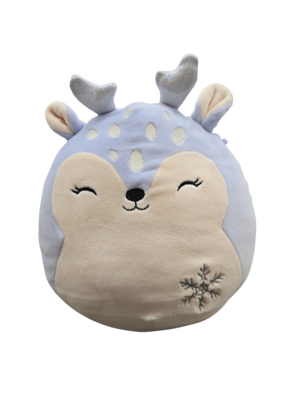 Squishmallows Farryn the Fawn 8" Blue Deer Snowflake Silver Antlers Plush
